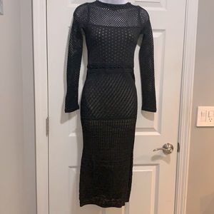 Venus black crochet chic dress!
